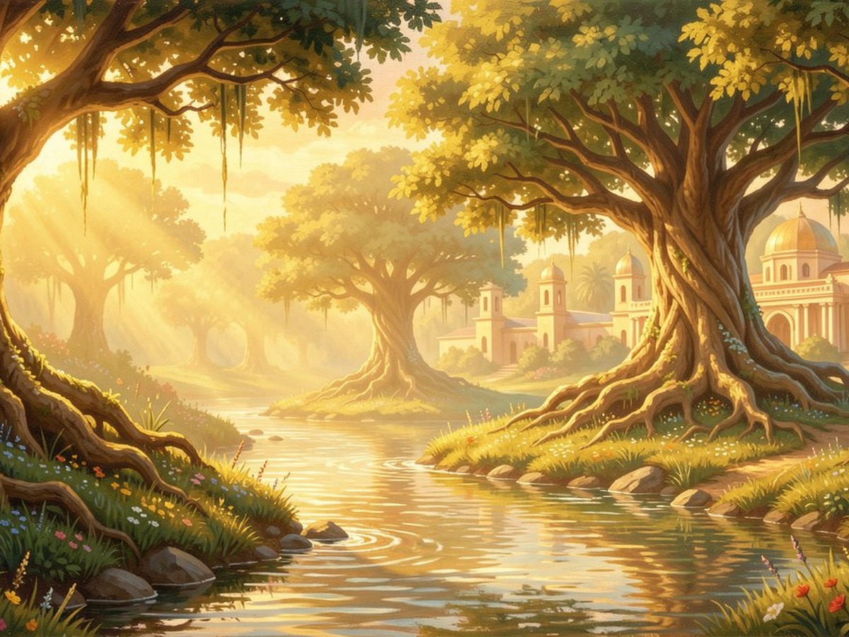 A quiet road winding toward the setting sun